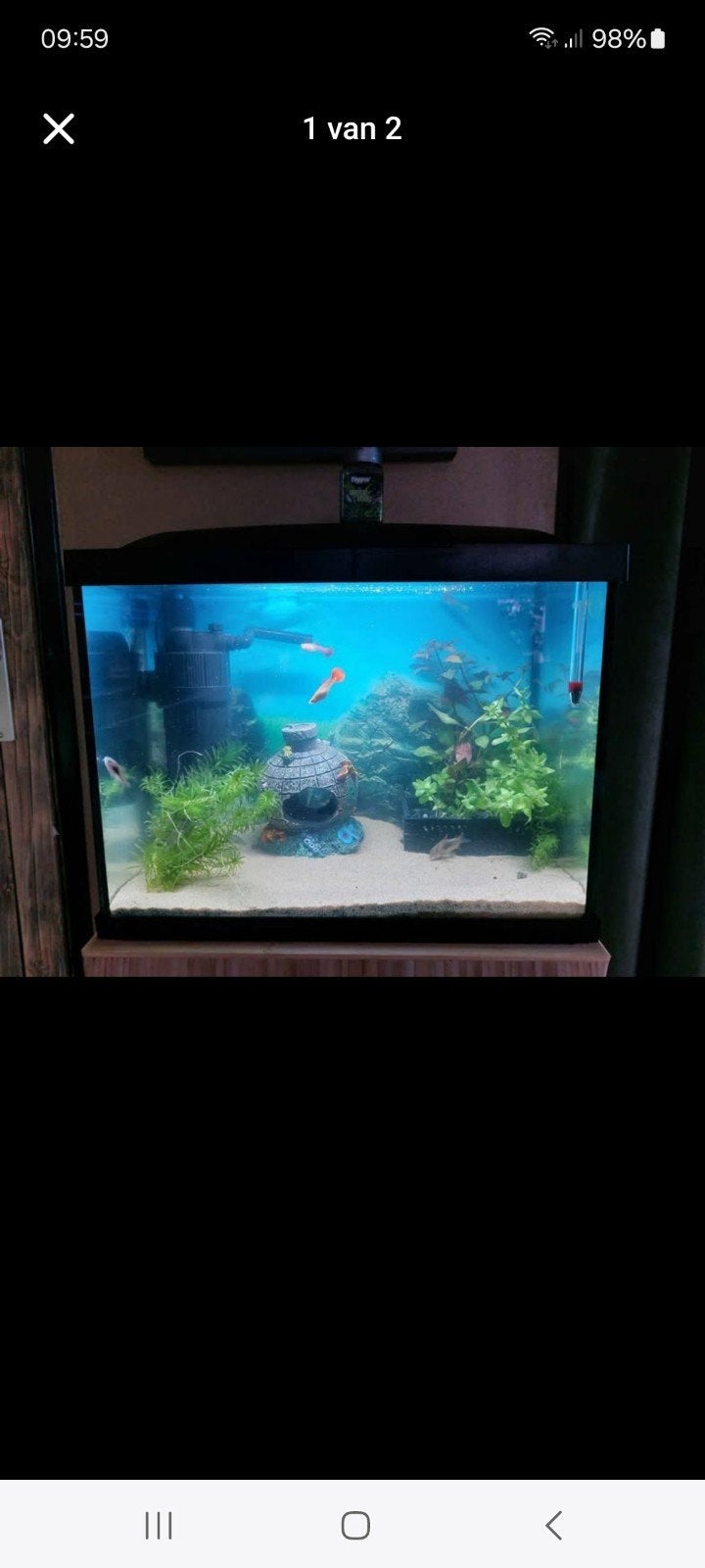 compleet aquarium, nu leeg, Ophalen of Verzenden, Zo goed als nieuw, Leeg aquarium