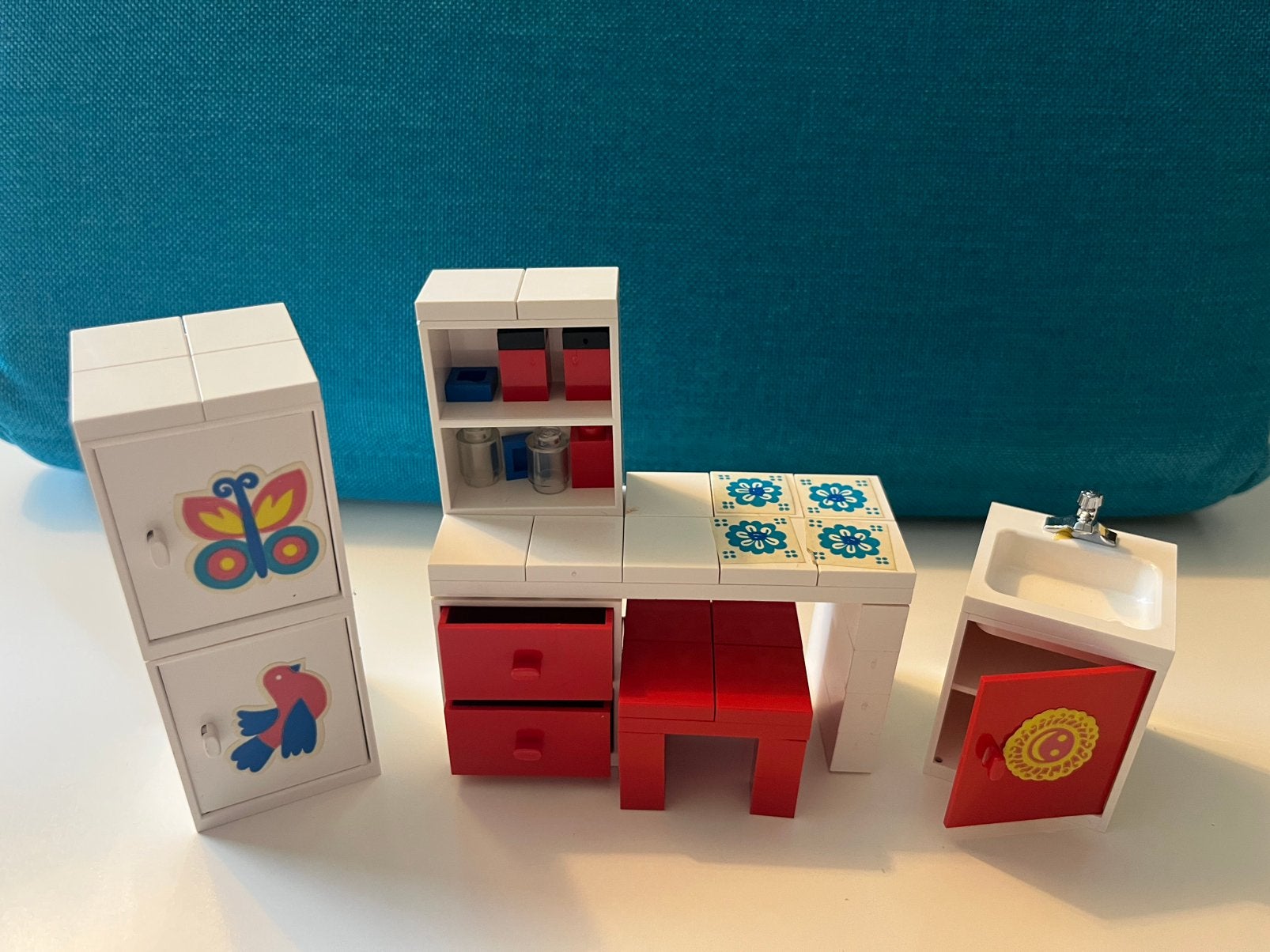 Vintage LEGO 292 keuken -1973 originele doos & handleiding, Ophalen of Verzenden, Gebruikt, Poppenhuis