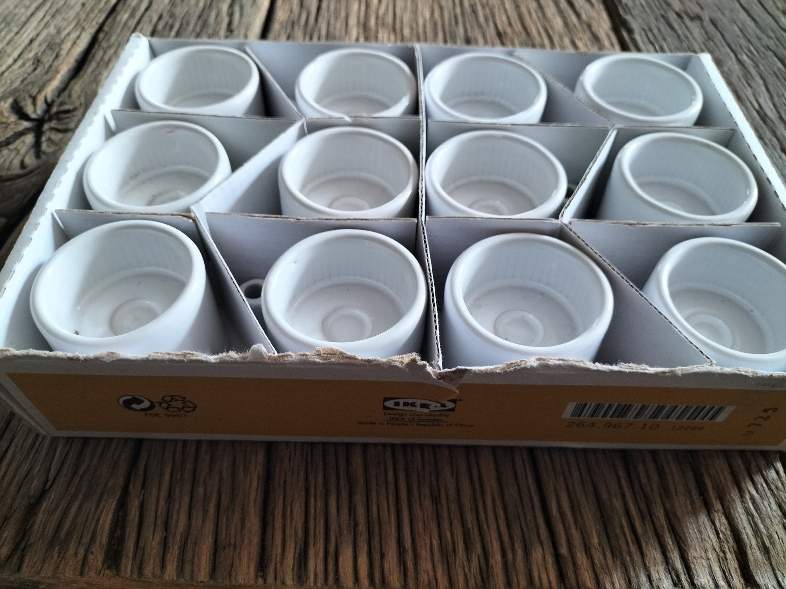 IKEA Waxinelichthouders - Set van 12 - Ehlen Johansson, Overige materialen, Wit, Ophalen of Verzenden, Zo goed als nieuw