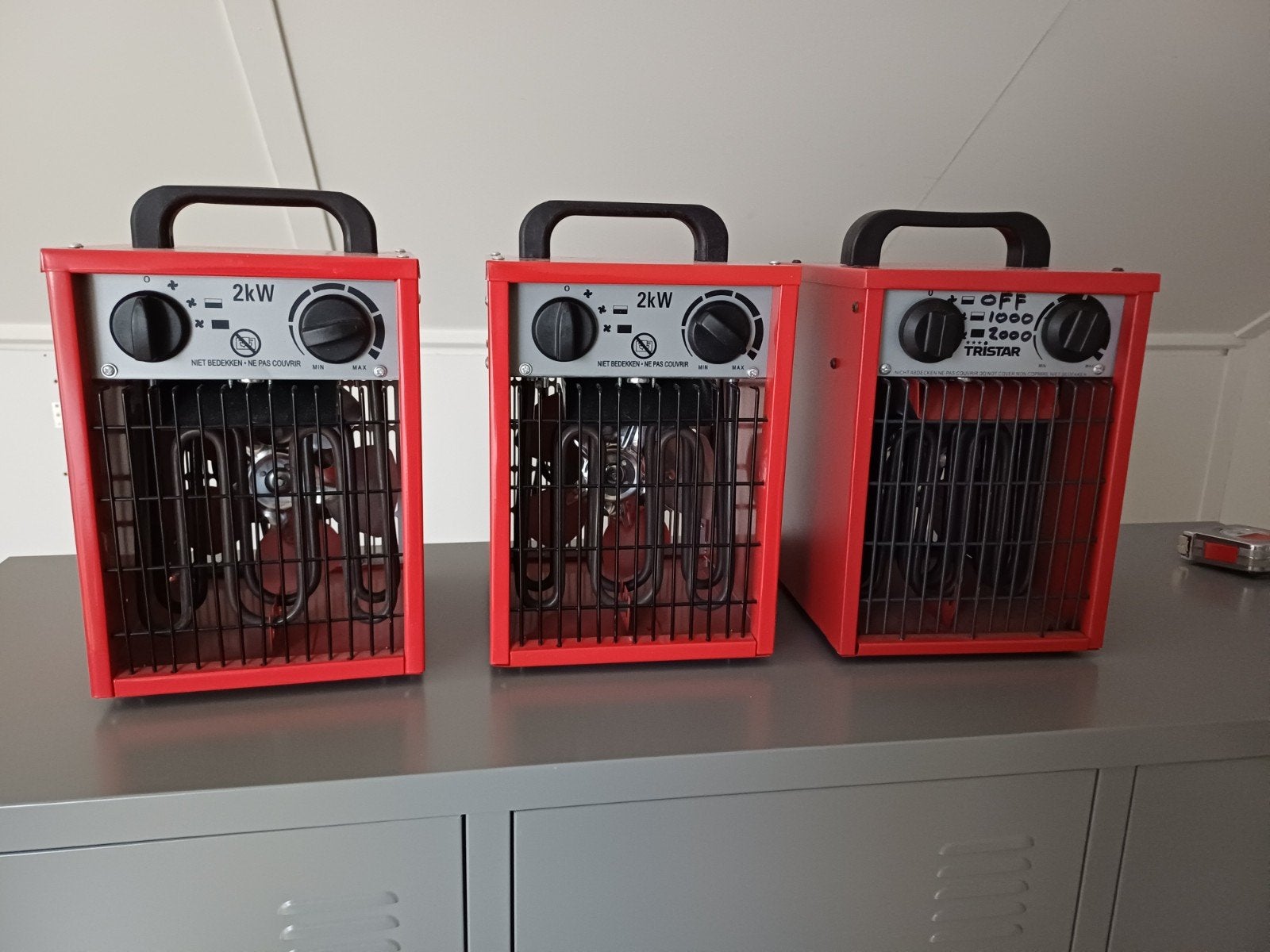 Compacte 2kW Werkplaatskachel - Elektrische Verwarming, Huis en Inrichting, Kachels, Ophalen, Overige soorten, Elektrisch, Zo goed als nieuw