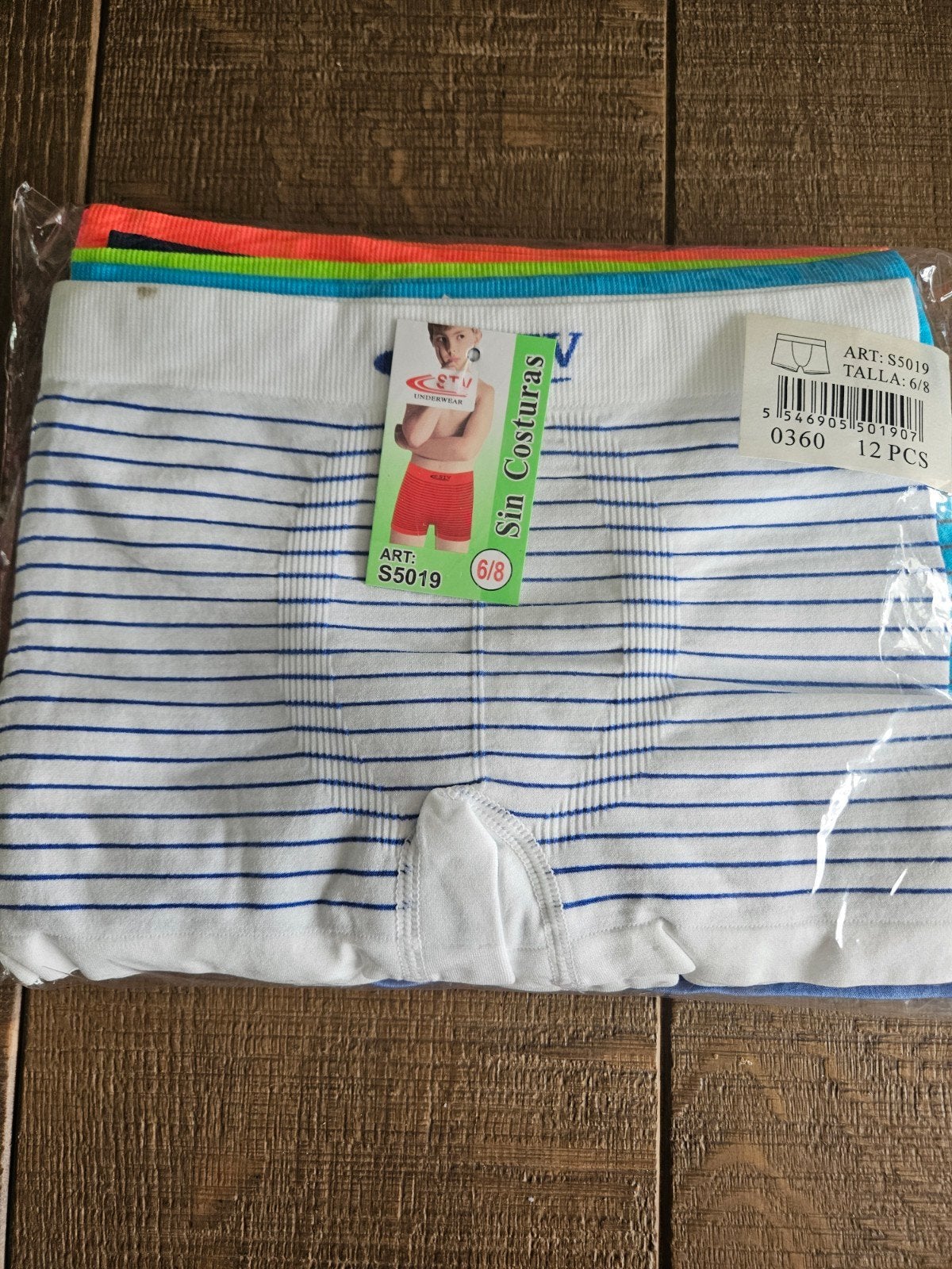 Pakket Jongens Boxers - 12 Stuks - Maat 6/8 Jaar, Ophalen of Verzenden, Nieuw, STV Underwear, Jongen