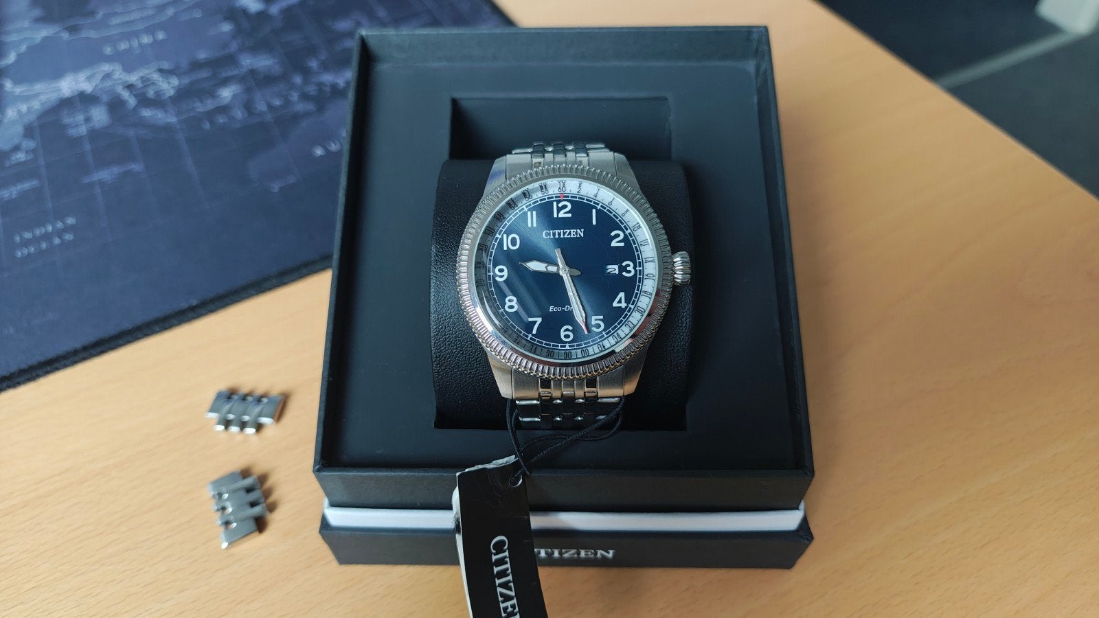 Citizen Eco-Drive horloge, 2 mnd oud, garantiebewijs., Ophalen, Staal, Staal, Citizen