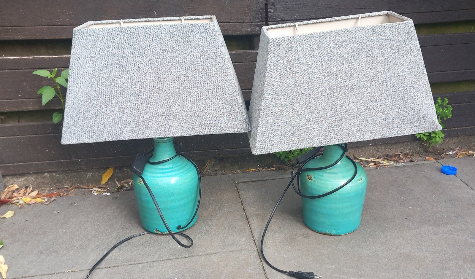 2 schemerlampen  in een koop, Ophalen, Gebruikt, Keramiek, E27 (groot)