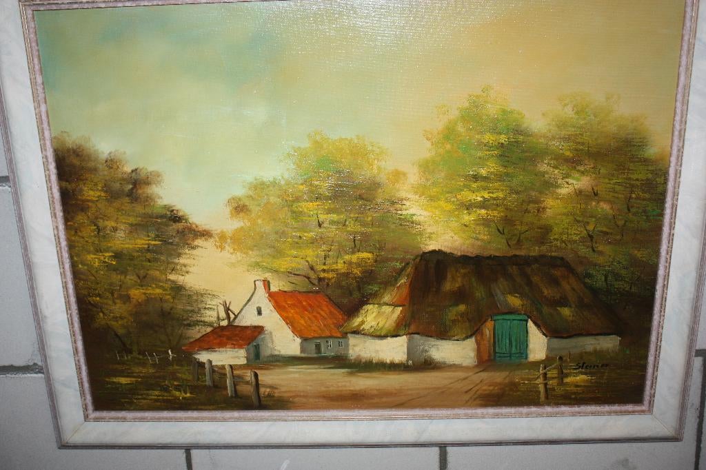 Te koop: Schilderij boerderij schuur door Steiner, Ophalen