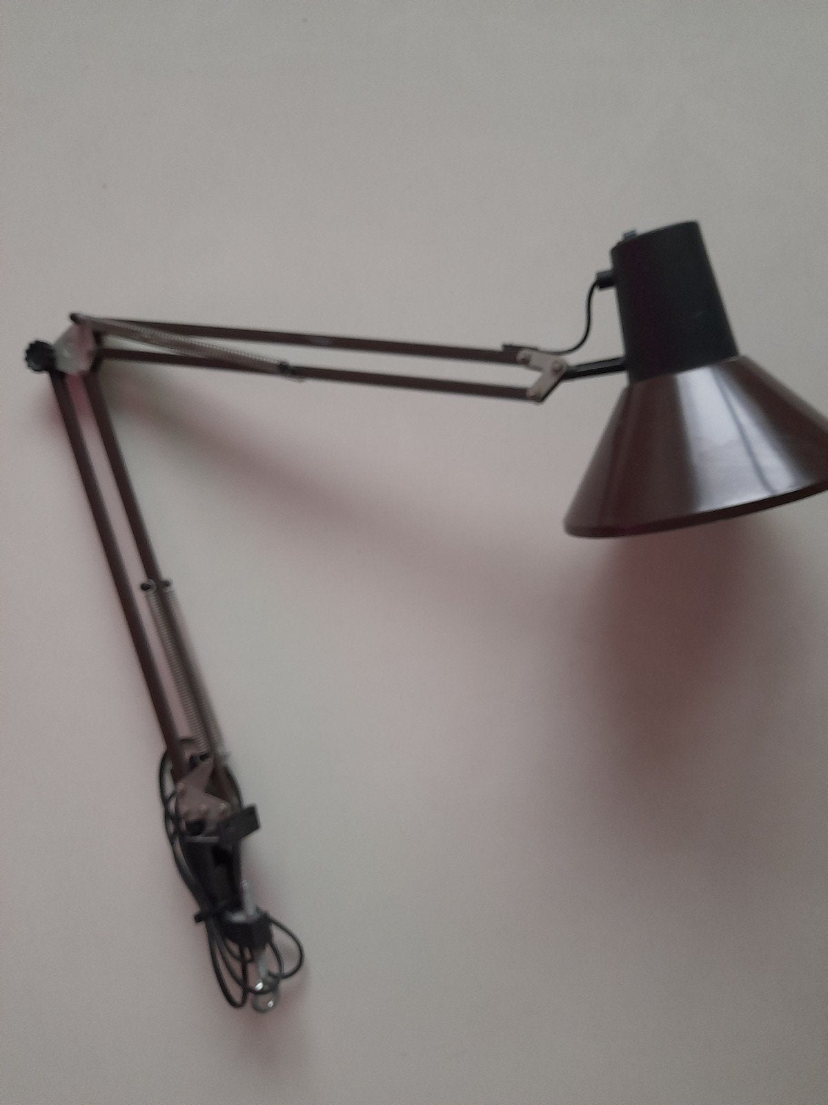 Bureaulamp met klem werklamp retro vintage - zgan, Ophalen, Zo goed als nieuw