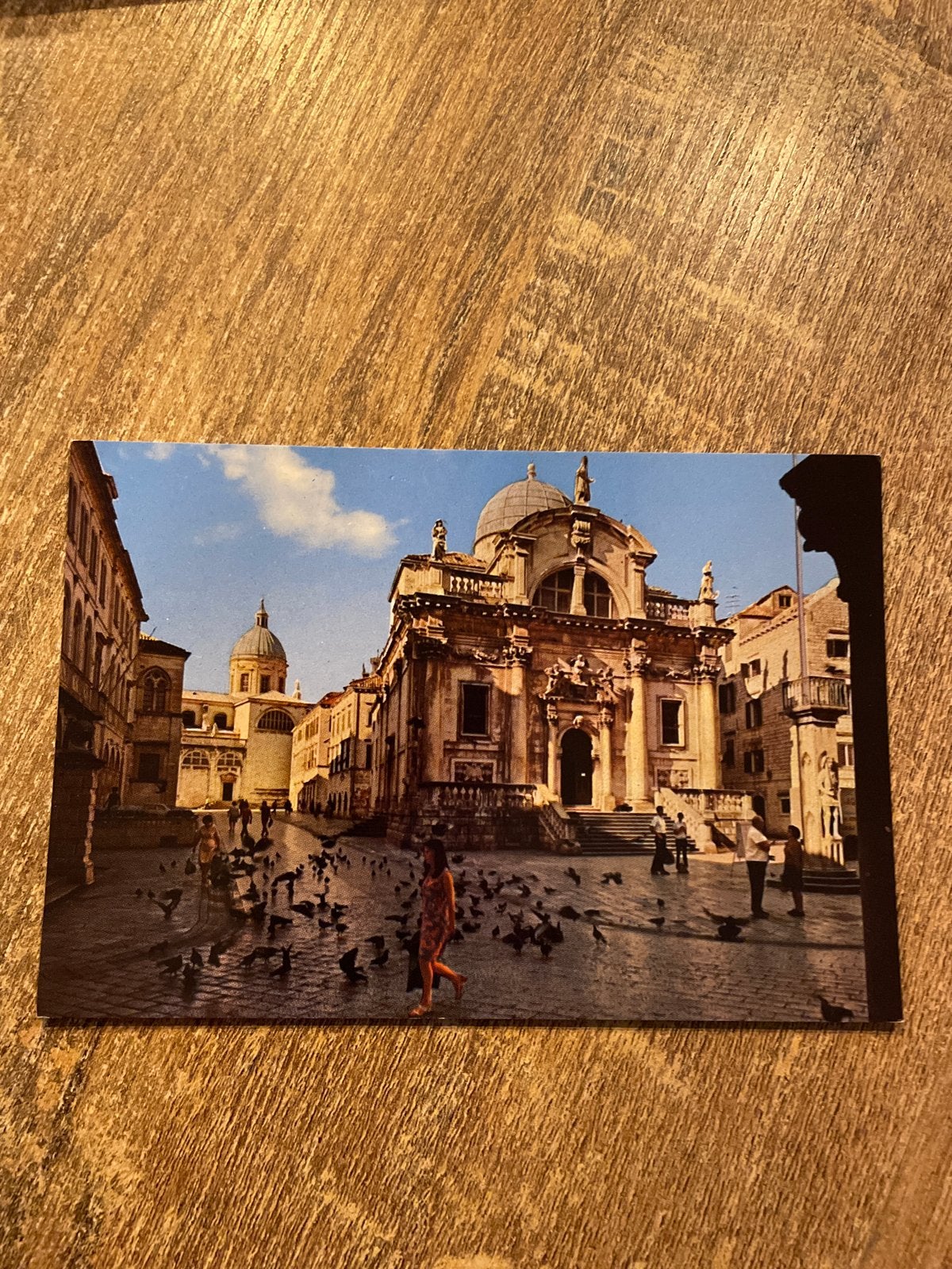 Ansichtkaart Dubrovnik, Kroatië - Historisch Plein, Ophalen of Verzenden, Gelopen, Overig Europa
