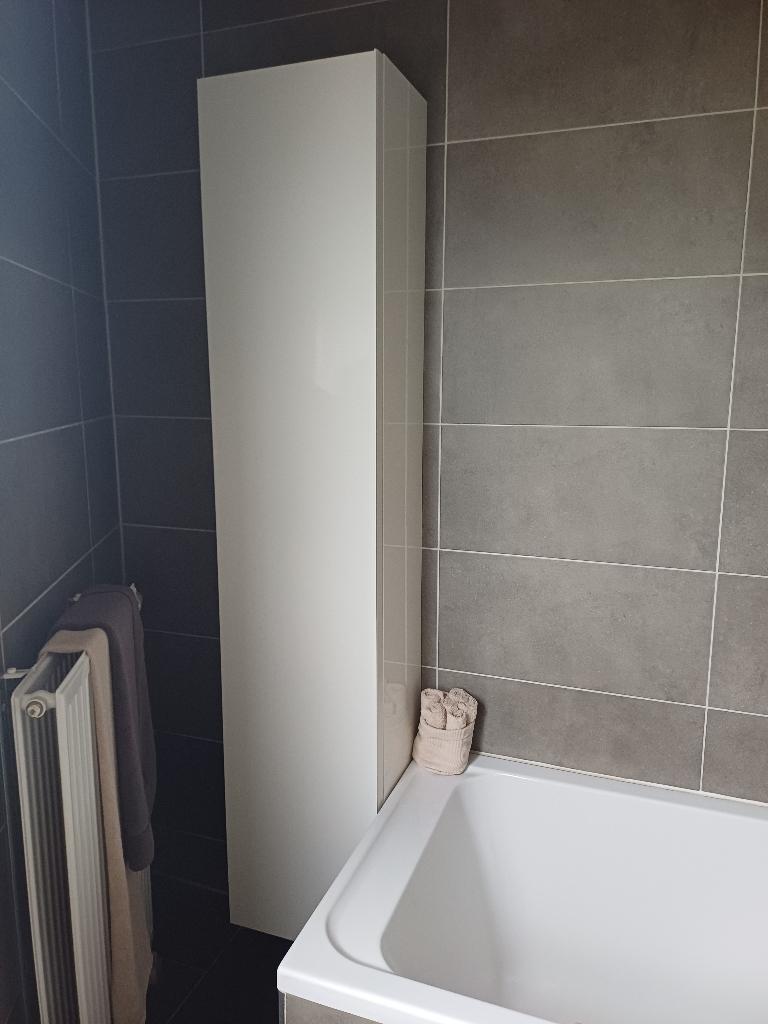 hoge smalle kast, Minder dan 50 cm, Hoogglans wit, 150 tot 200 cm, 25 tot 50 cm