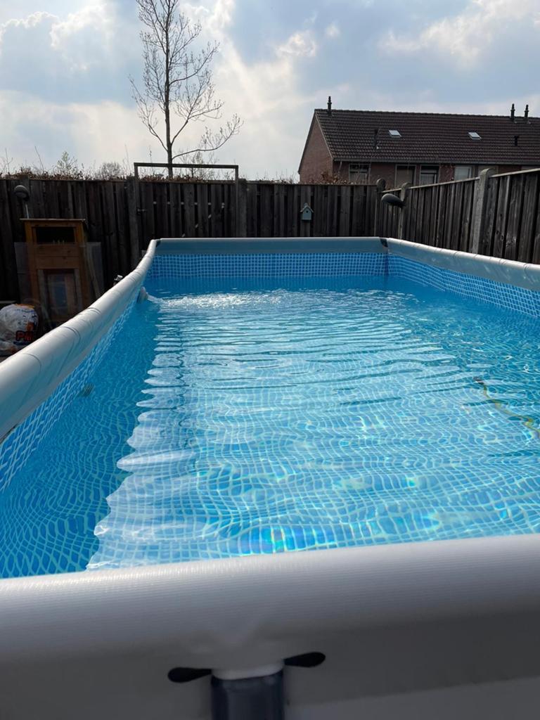 Intex Ultra Frame Zwembad met Zoutsysteem, complete set!!, Gebruikt, 200 tot 300 cm, Rechthoekig, Ophalen