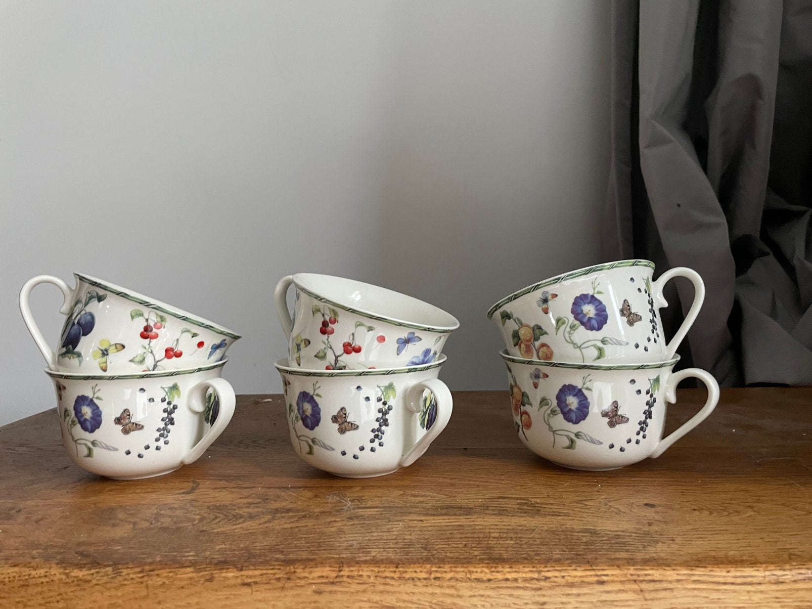 Janneke Brinkman Fruit & Flowers soepkommen (6 stuks), Ophalen, Keramiek, Zo goed als nieuw, Kom(men)