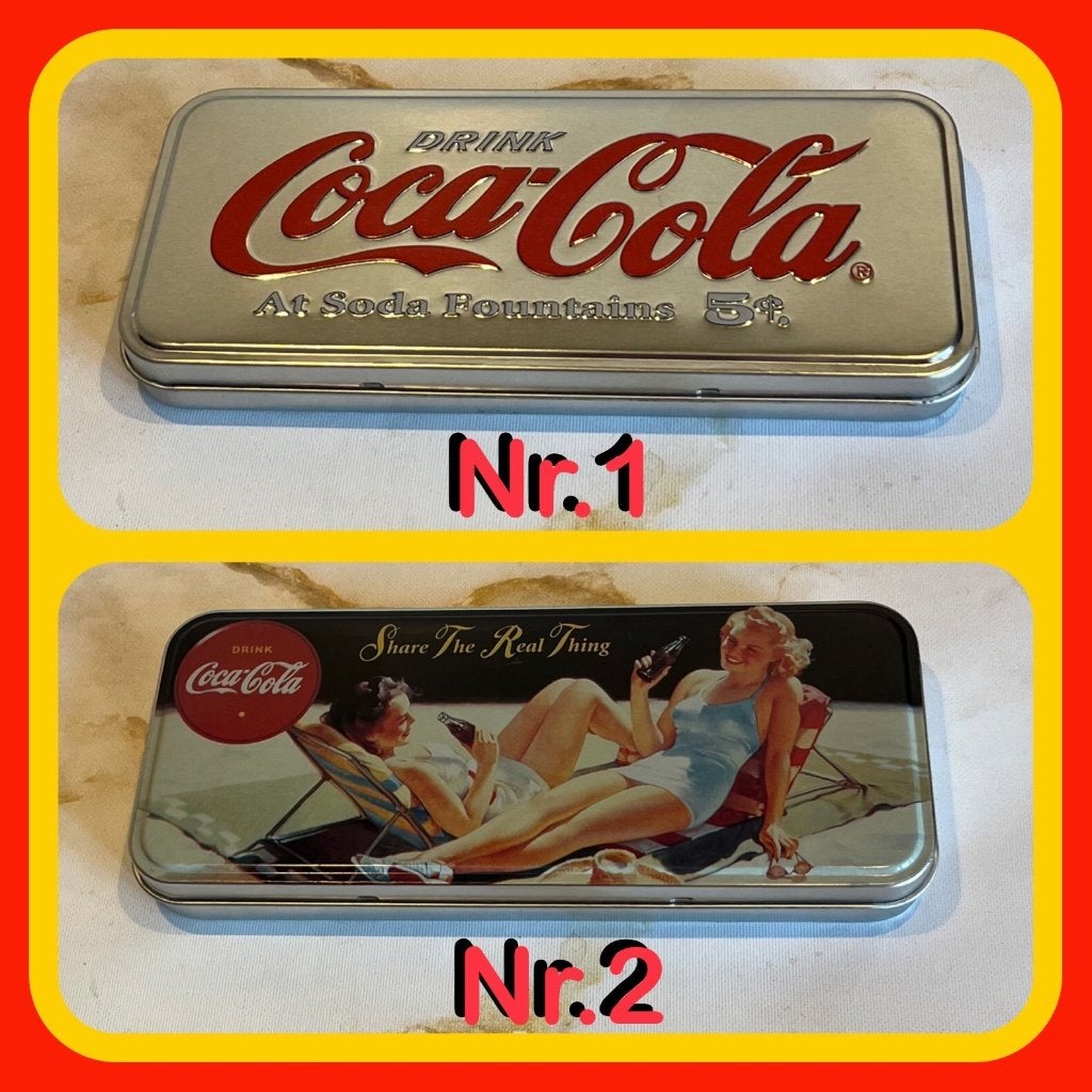 246. Coca Cola metalen pennen dozen, Ophalen of Verzenden, Nieuw, Gebruiksvoorwerp