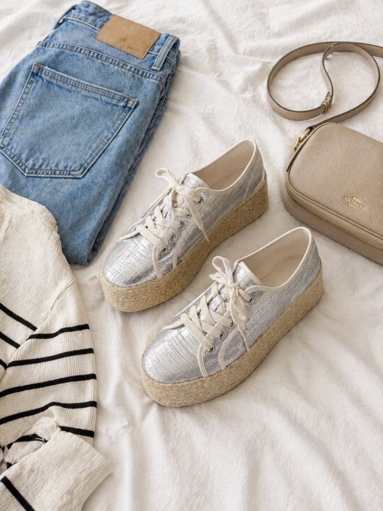 NEXT zilveren sneaker espadrille nieuw  maat 37,5/38, Overige kleuren, Nieuw, Ophalen of Verzenden, Sneakers of Gympen