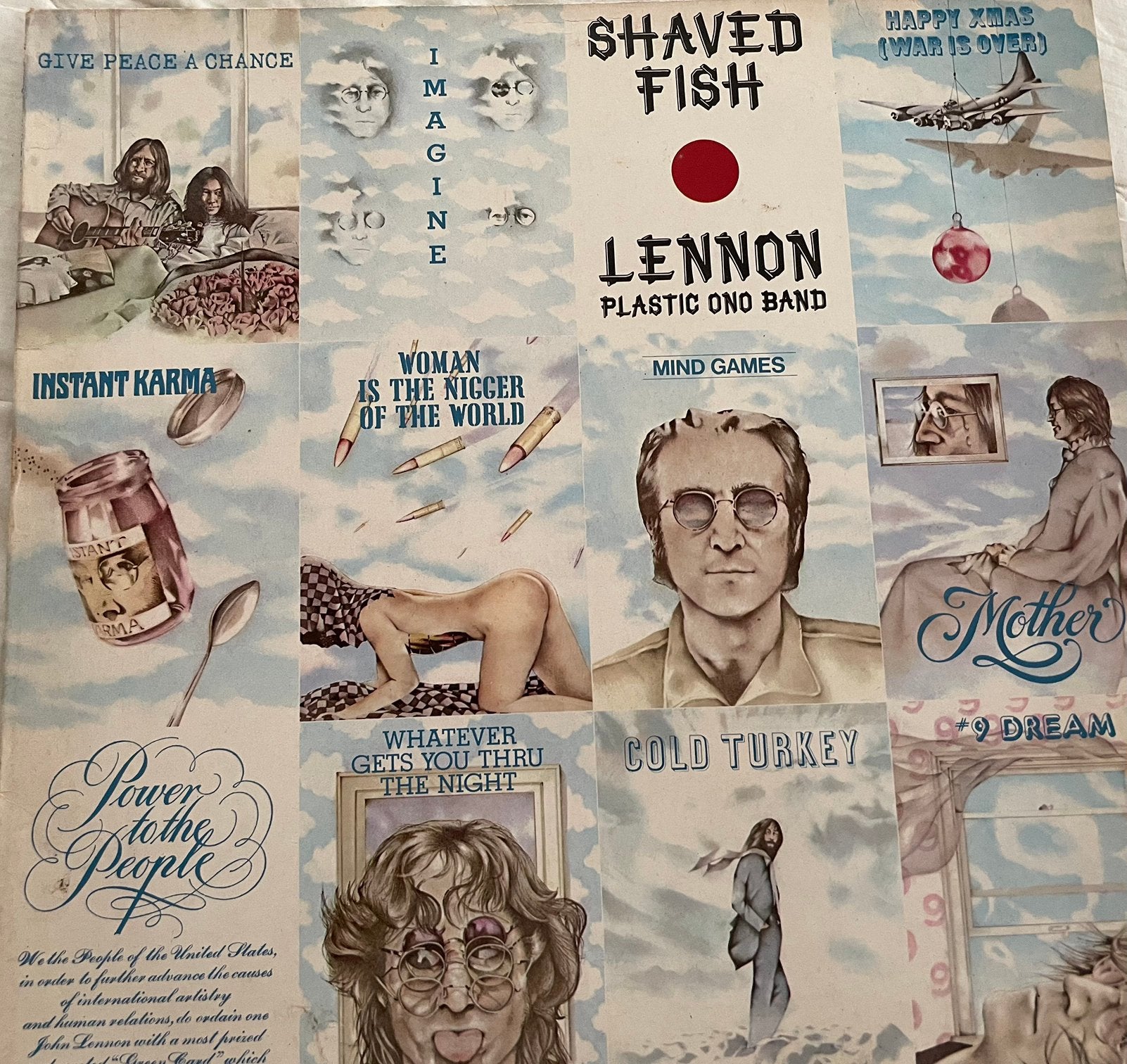 John Lennon Vynil, Shaved Fish, Ophalen, Zo goed als nieuw, 12 inch, Poprock