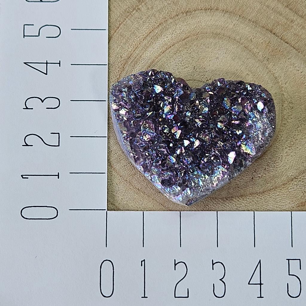 Edelsteen, Amethist hart ruw NR19, cadeau, verzamelen, D, Nieuw, Ophalen of Verzenden, D