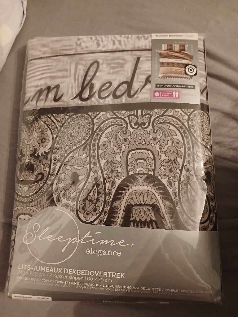 Dekbed overtrek Nieuw in de verpakking!!, Overige kleuren, Lits-jumeaux, Dekbedovertrek, Overige materialen