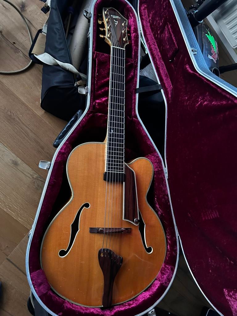 Slaman 7(!)string jazz gitaar, Muziek en Instrumenten, Snaarinstrumenten | Gitaren | Elektrisch, Ophalen, Gebruikt, Hollow body