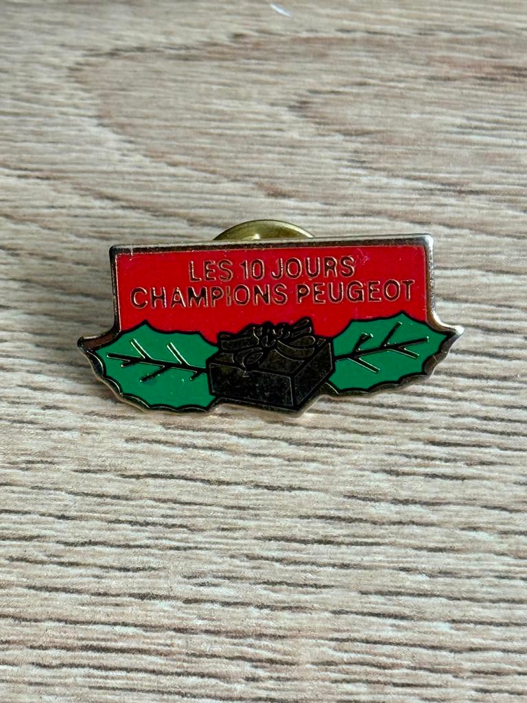 Les 10 Jours Champions Peugeot Vintage Pin, Ophalen of Verzenden, Gebruikt, Transport, Speldje of Pin