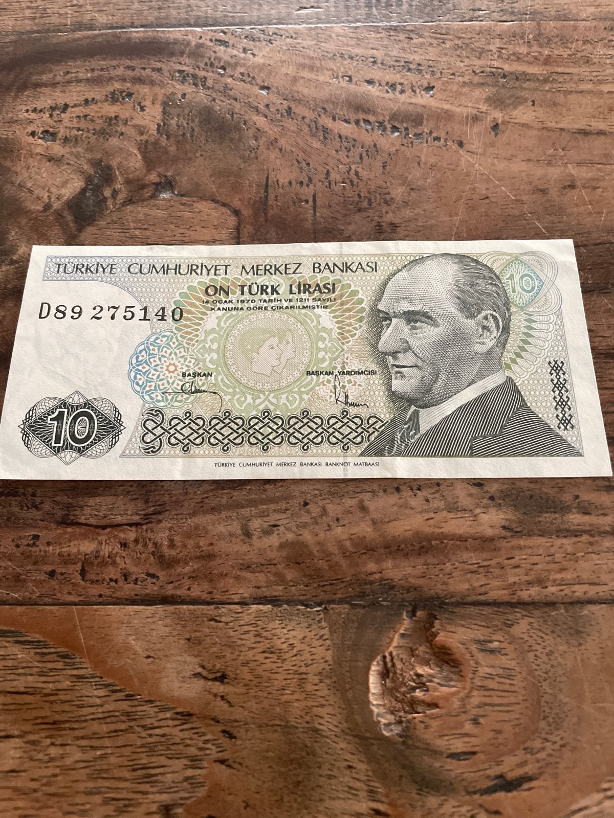 Turkse 10 Lira bankbiljet - Mustafa Kemal Atatürk, Ophalen of Verzenden, Overige landen, Losse munt