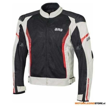 GMS Samu Zomer Doorwaai Motorjas, Zwart-Beige-Rood, Ophalen of Verzenden, Nieuw met kaartje