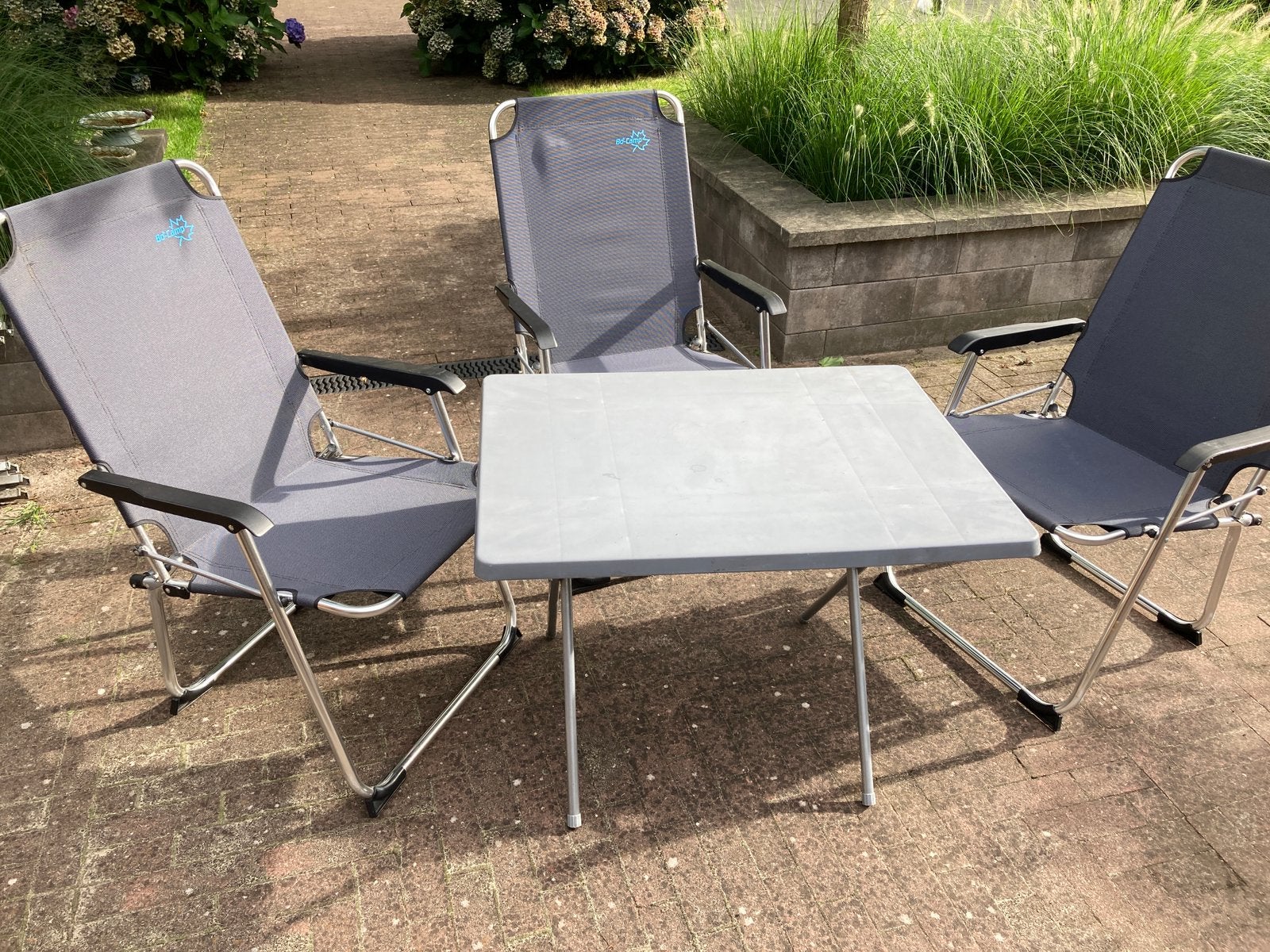 Bocamp stoeltjes met tafel, Ophalen, Zo goed als nieuw, Campingstoel