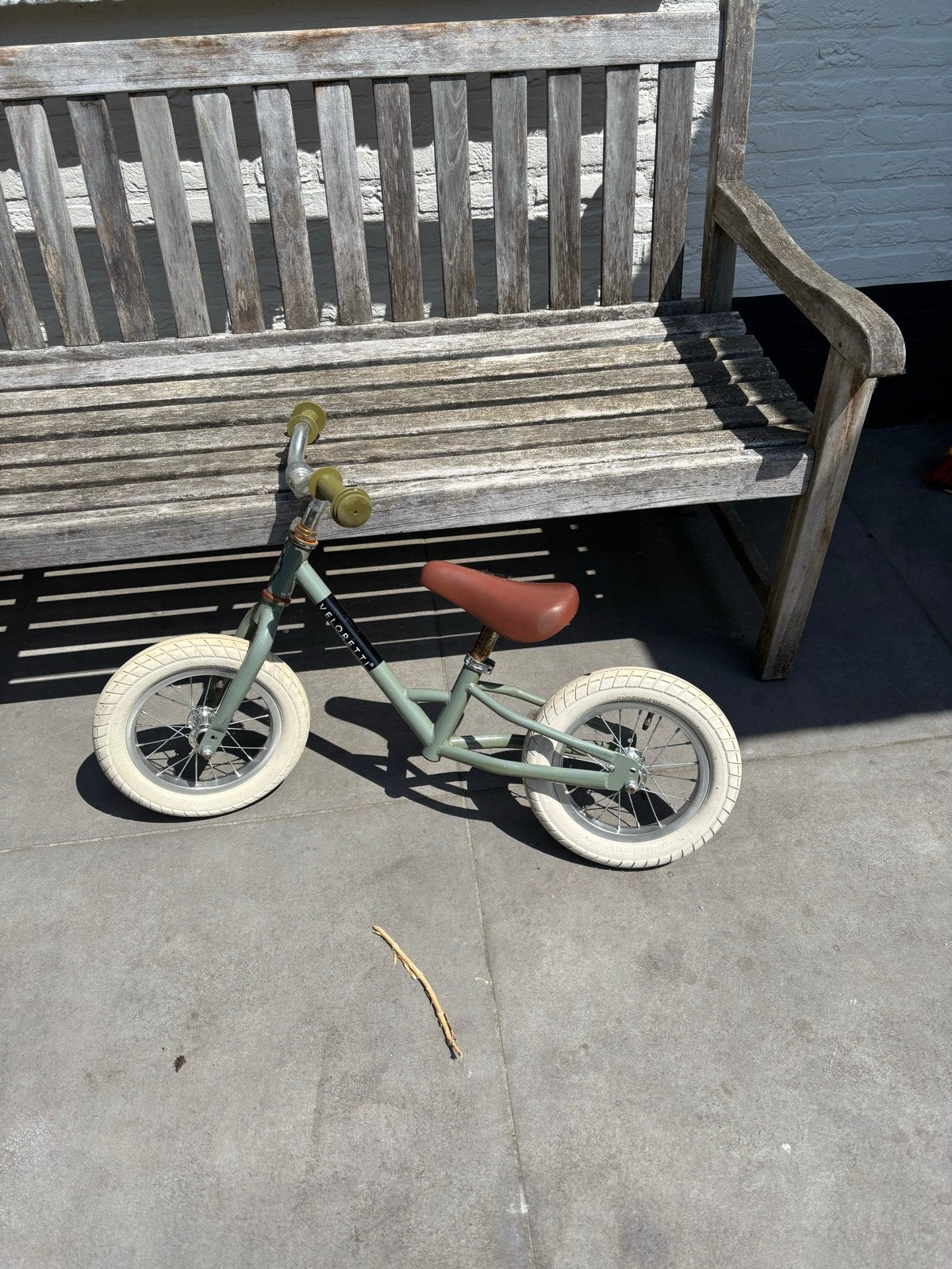 Kinderloopfiets - Veloletti - Groen/Bruin, Ophalen, Gebruikt, 16 tot 20 inch