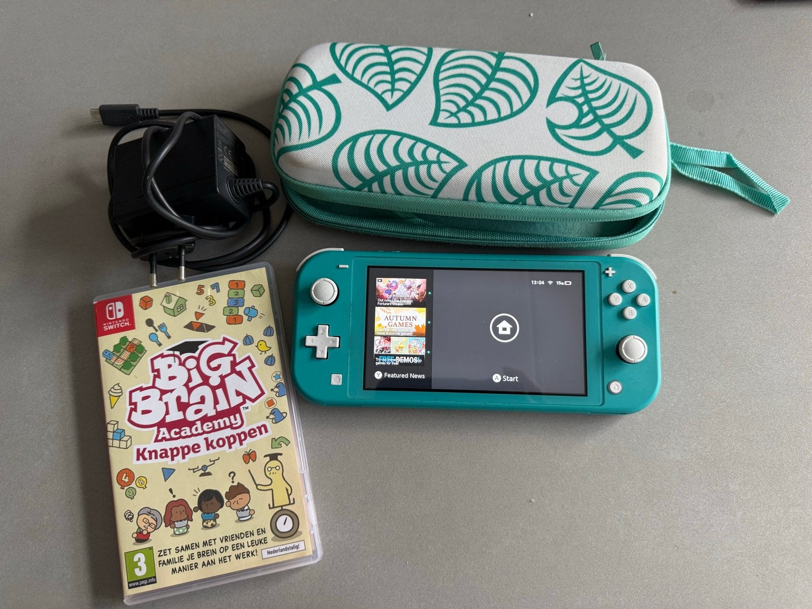 Nintendo Switch Lite met Big Brain Academy en hoesje, Spelcomputers en Games, Ophalen, Met games, Zo goed als nieuw, Zonder controller