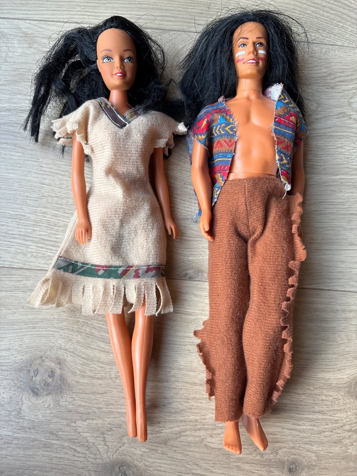 Vintage Barbie en Ken poppen - Indianen thema, Ophalen of Verzenden, Gebruikt, Barbie