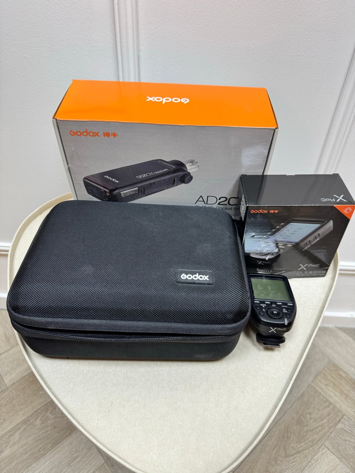 Godox AD200 flitsset met XPro transmitter, Audio, Tv en Foto, Fotografie | Flitsers, Ophalen of Verzenden, Zo goed als nieuw, Overige merken