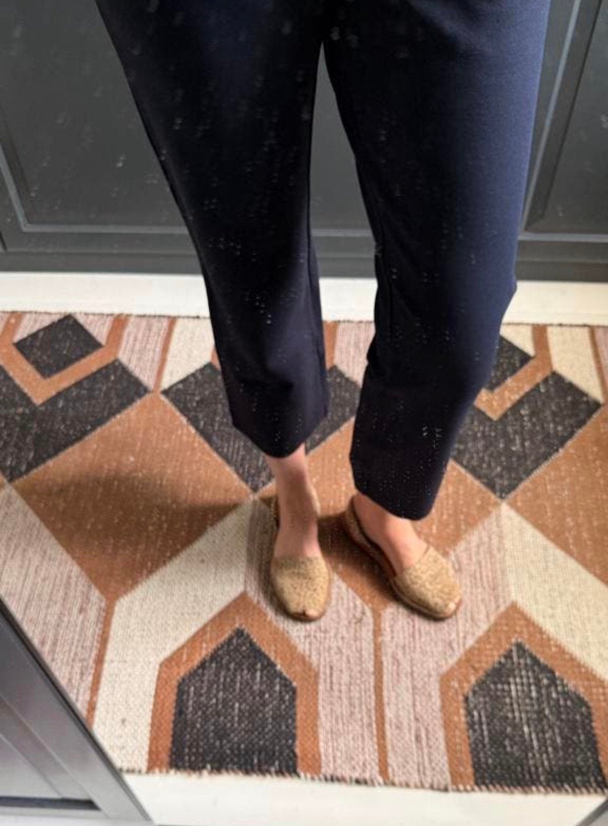 Modstrom Nelli donkerblauwe cropped straight broek, Maat 38/40 (M), Blauw, Nieuw, Ophalen of Verzenden