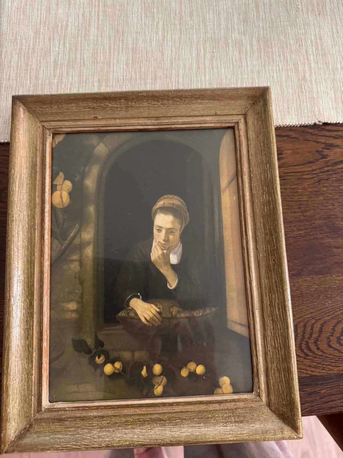 Schilderij, Meisje aan het venster, Ophalen of Verzenden