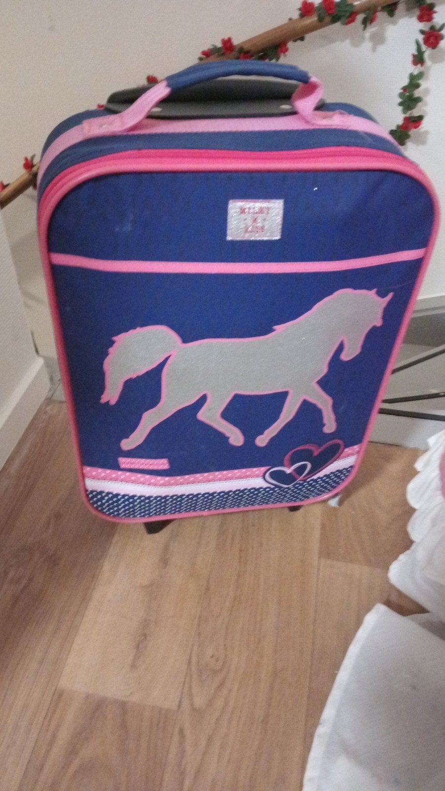 Kinderkoffer met paardenprint - Ideaal voor reizen, Ophalen, Zo goed als nieuw