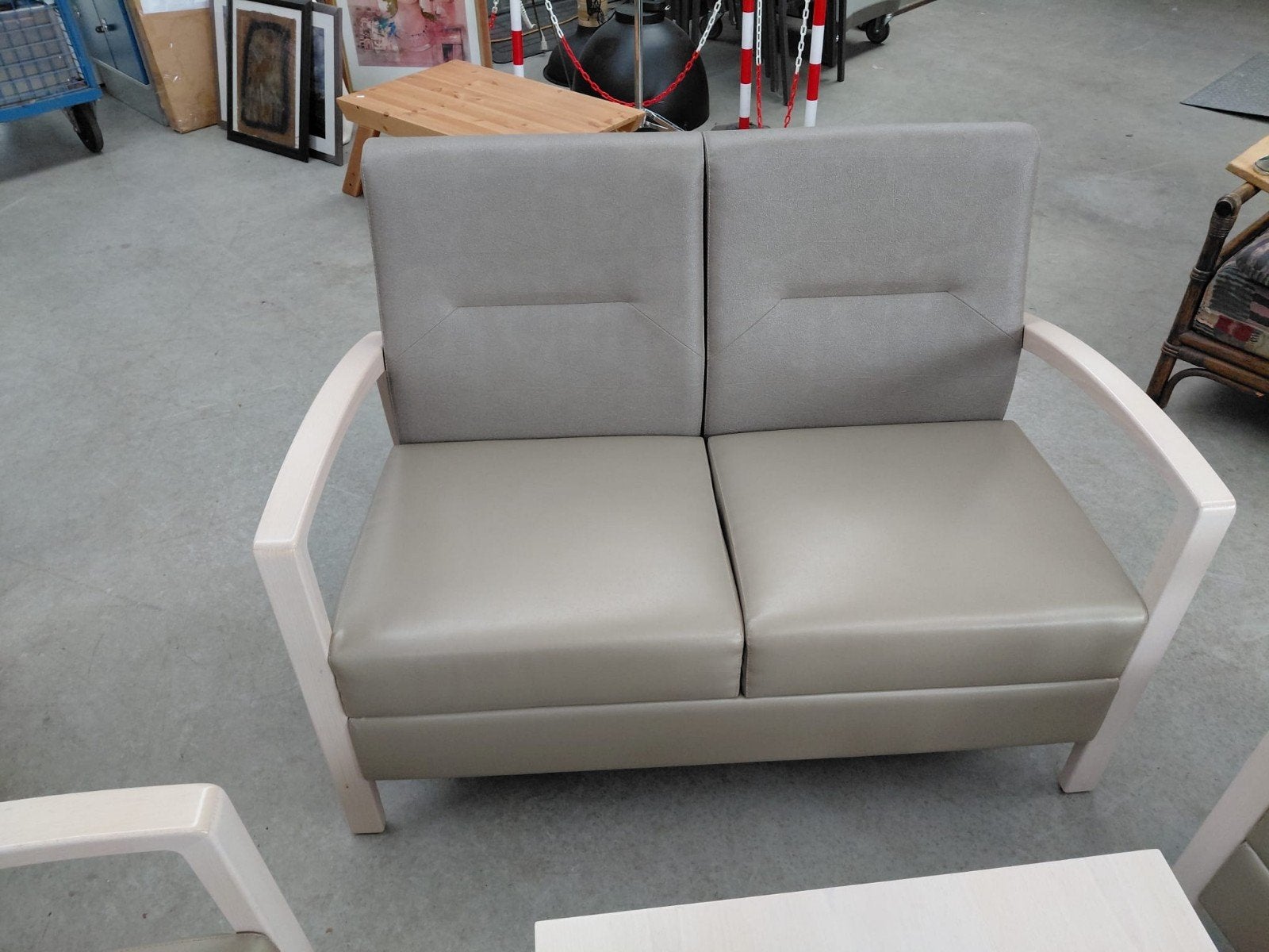 Comfortabele zithoek: 2-zitsbank en fauteuil, Huis en Inrichting, Ophalen, Gebruikt, Stof, Modern, Comfortabel