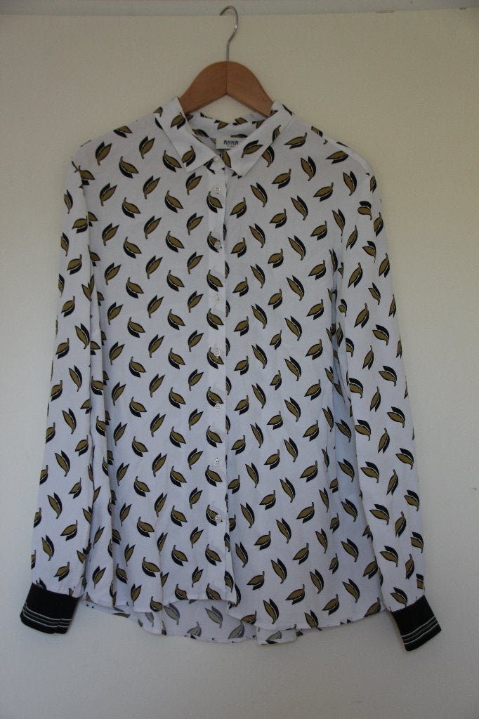 Blouse ANNA BLUE  Wit met print, maat 46, Wit, ANNA BLUE, Maat 46/48 (XL) of groter, Ophalen of Verzenden