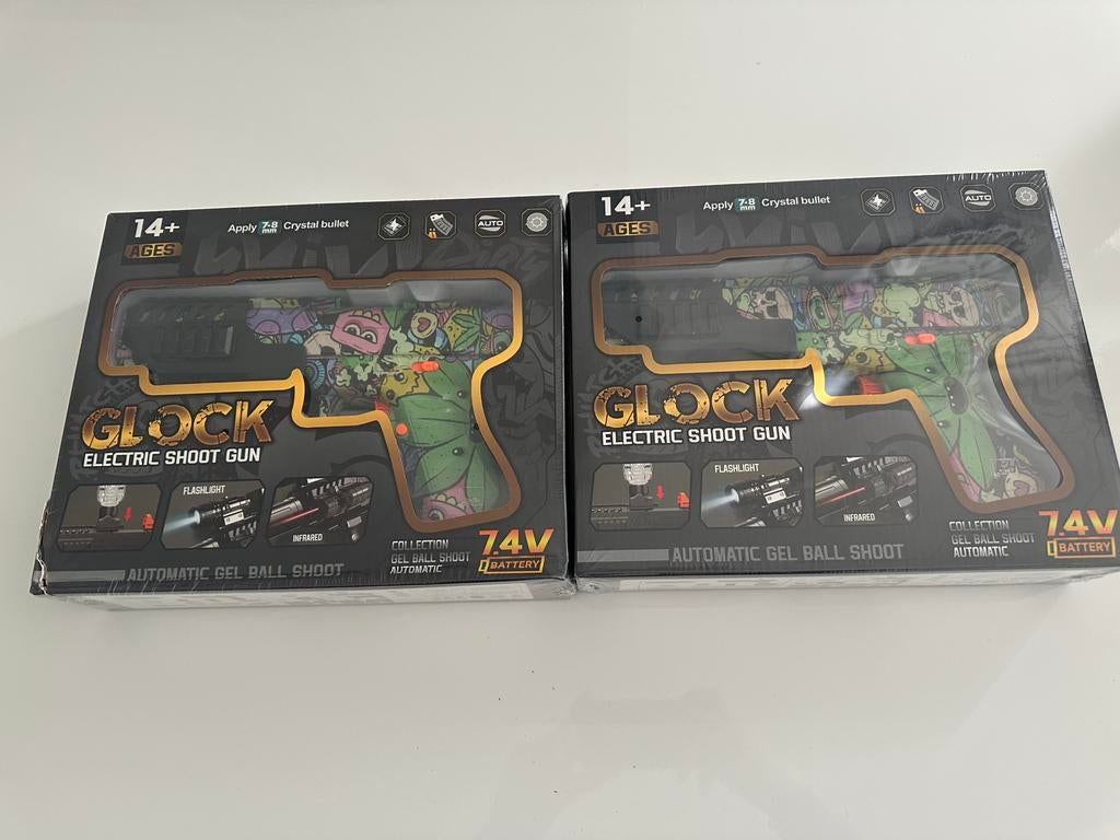 2x Glock Electric Gel Blaster Set – Volautomatisch (7.4V), Ophalen of Verzenden, Zo goed als nieuw