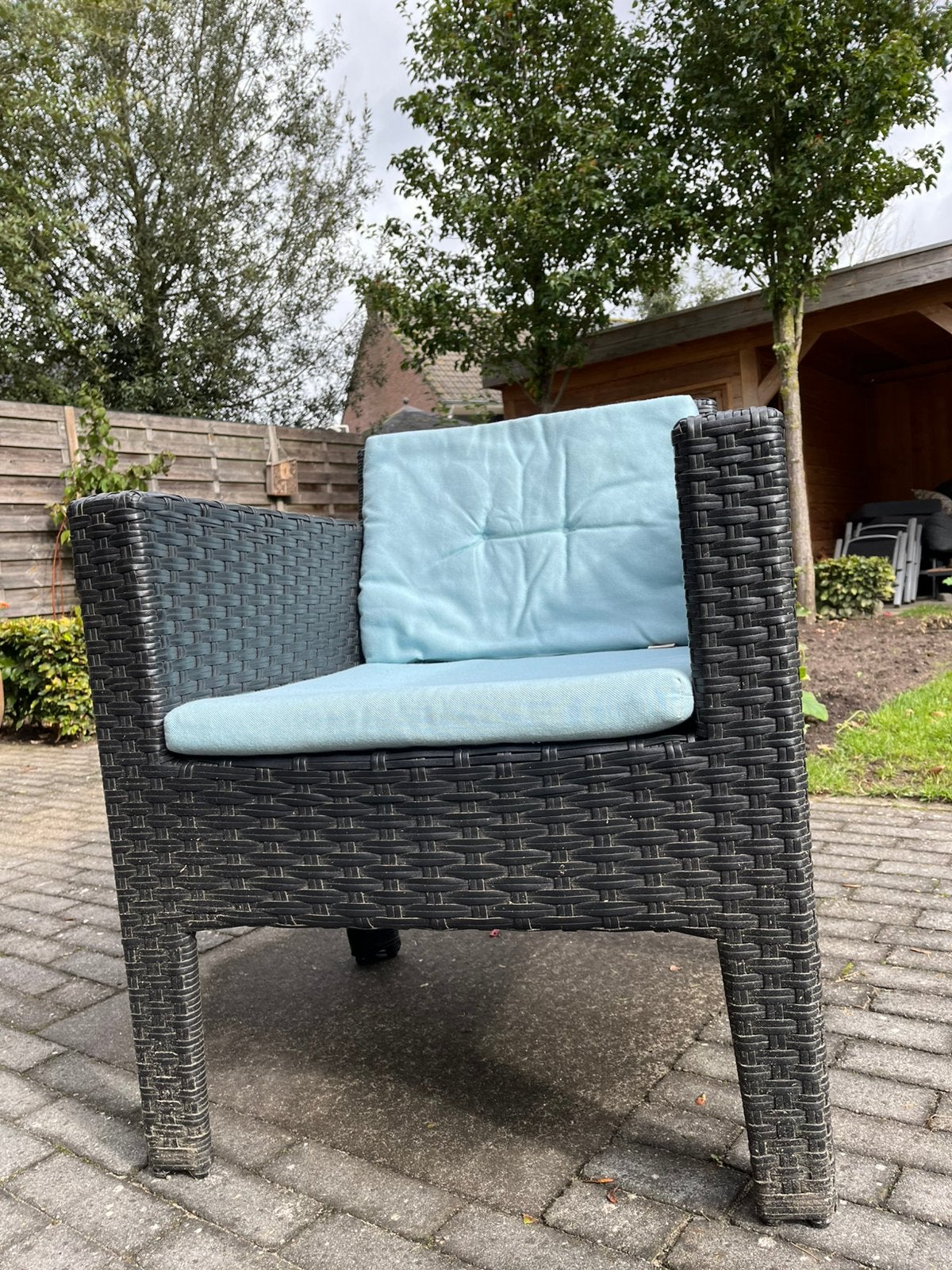 8x stoelen Borek, Tuin en Terras, Ophalen, Gebruikt, Wicker