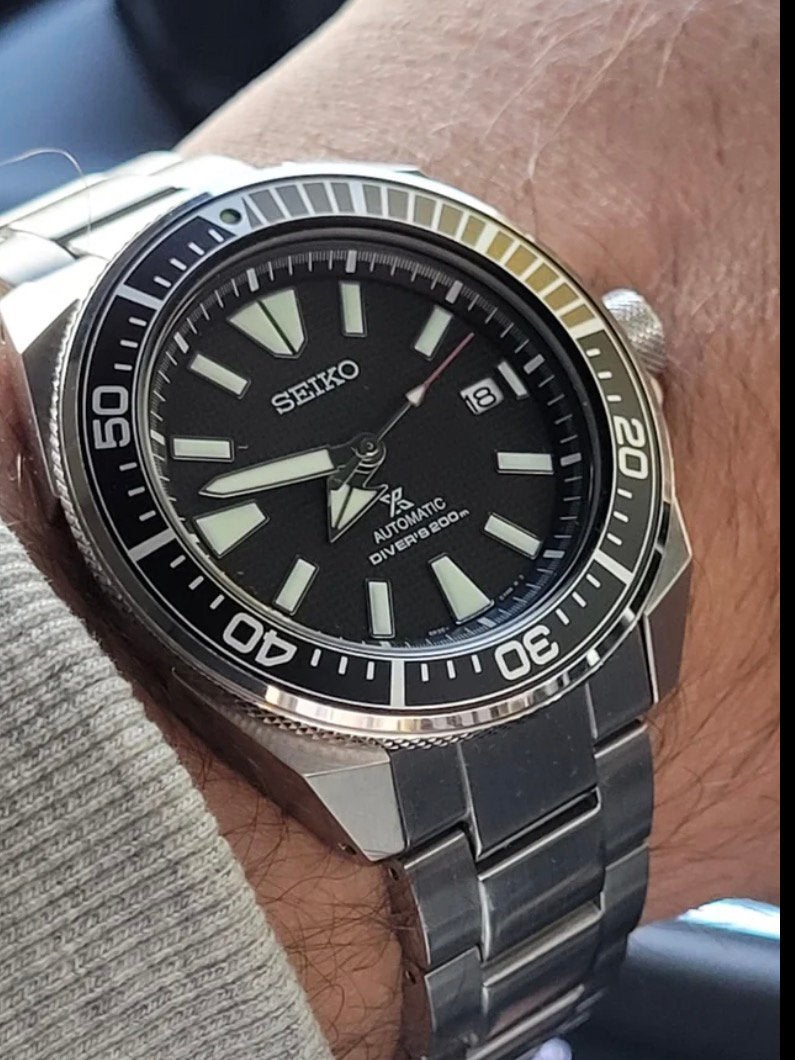 SEIKO PROSPEX SRPF03K1 “Samurai”, Staal, Polshorloge, Ophalen of Verzenden, Zo goed als nieuw