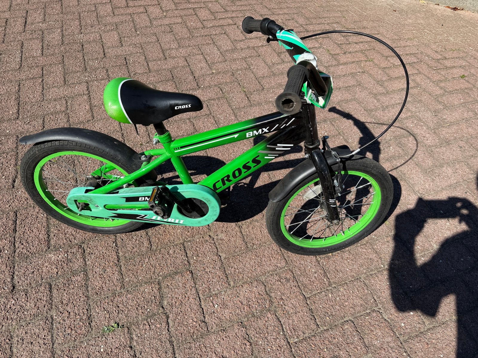 Spirit Cross BMX 16 inch kinderfiets - met zijwieltjes, Ophalen, Staal, Voetsteunen, 16 tot 20 inch