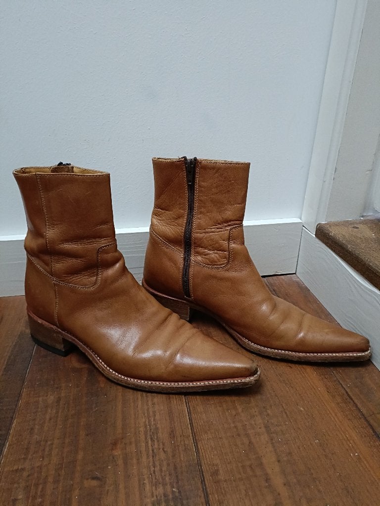dr Adams by Sendra leren cowboylaarzen cognac maat 39, Bruin, Lage of Enkellaarzen, Ophalen of Verzenden, Dr adams