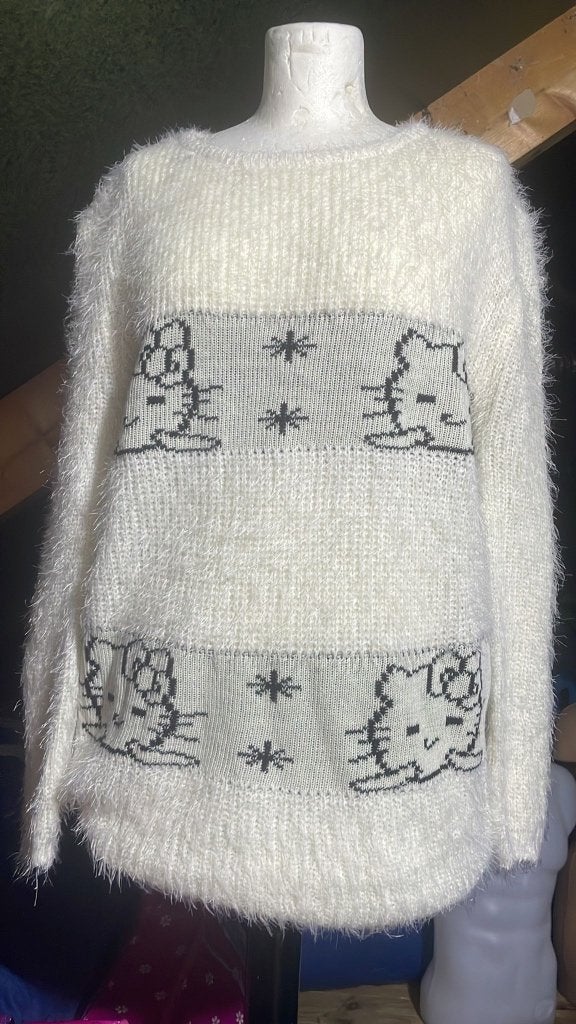 Nieuwe Hello Kitty Dames Trui – Maat XL & XXL, Ophalen of Verzenden, Nieuw, Maat 46/48 (XL) of groter, Wit