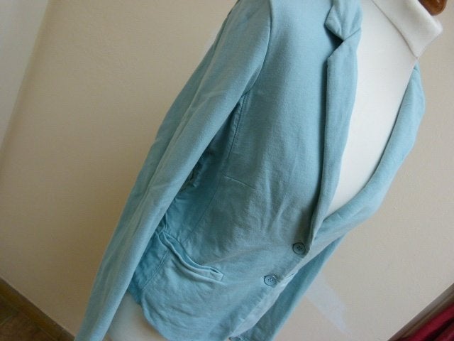Licht blauw jasje colbertje maat M 38 40 Sandwich, Kleding | Dames, Jasjes, Kostuums en Pakken, Maat 38/40 (M), Blauw, Ophalen of Verzenden
