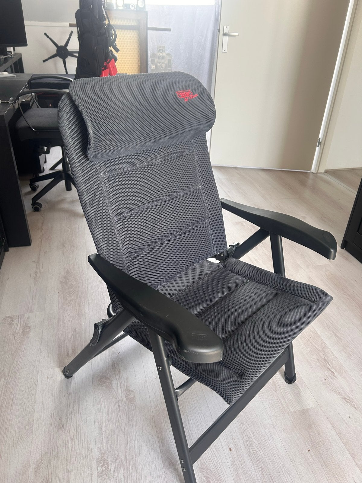 2 Crespo Air Deluxe Compact campingstoelen z.g.a.n., Caravans en Kamperen, Kampeermeubelen, Ophalen, Zo goed als nieuw, Campingstoel