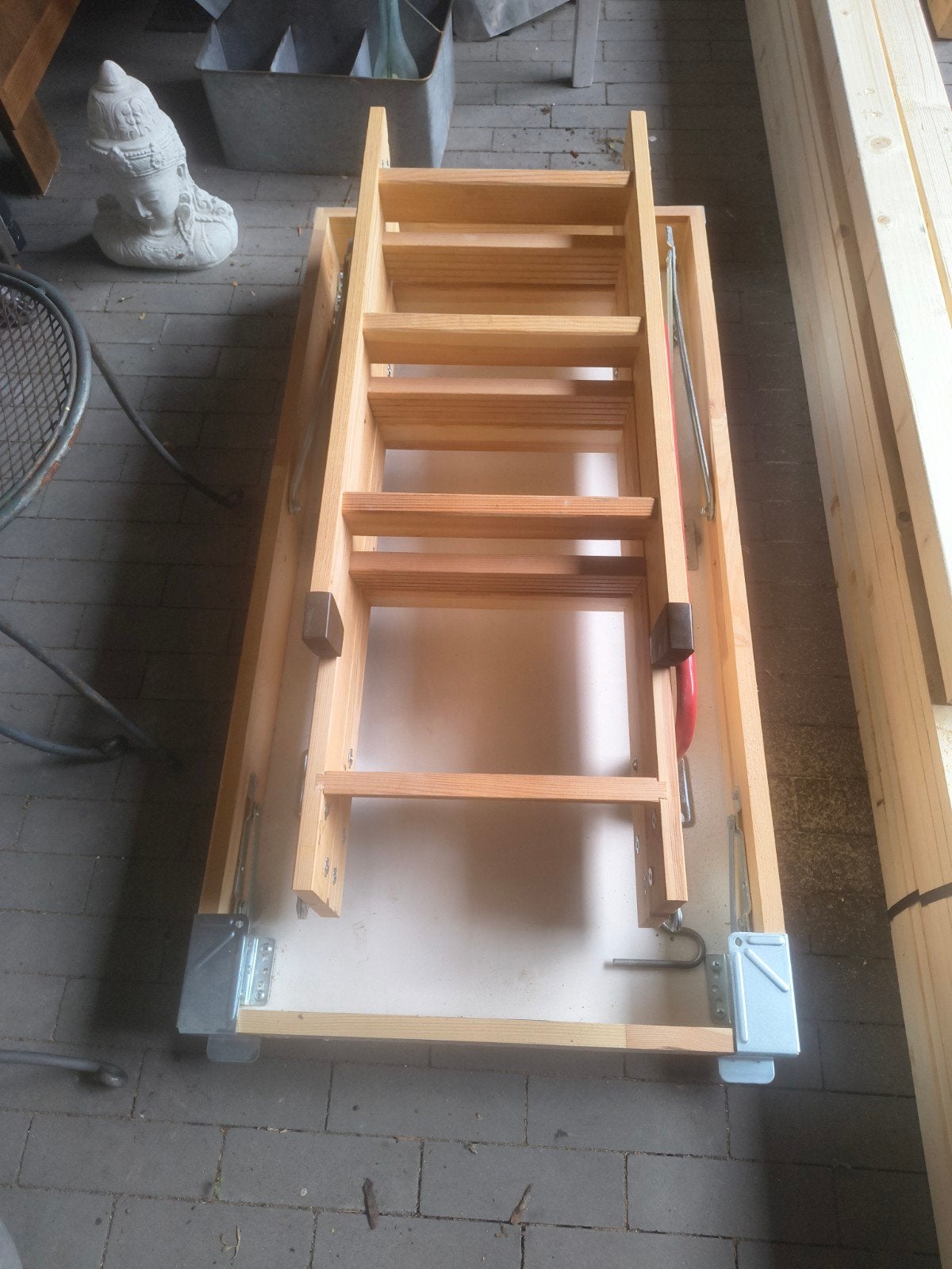 Keylite KYL 05 Zoldertrap - Opvouwbaar en Inschuifbaar, Doe-het-zelf en Verbouw, Ladders en Trappen, Ophalen, Zo goed als nieuw