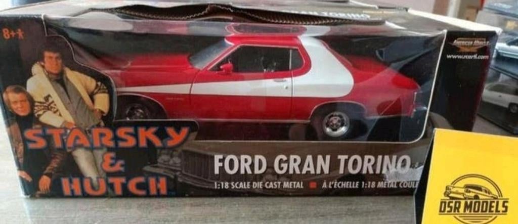 1:18 Ford Gran Torino van Starsky & Hutch, S, R, Nieuw, Ophalen of Verzenden
