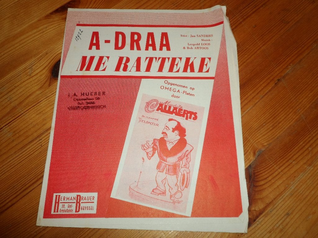 A-draa me ratteke - leopold loos / bob artoos / jan sanders, Muziek en Instrumenten, Gebruikt, Gitaar, Ophalen of Verzenden, Artiest of Componist