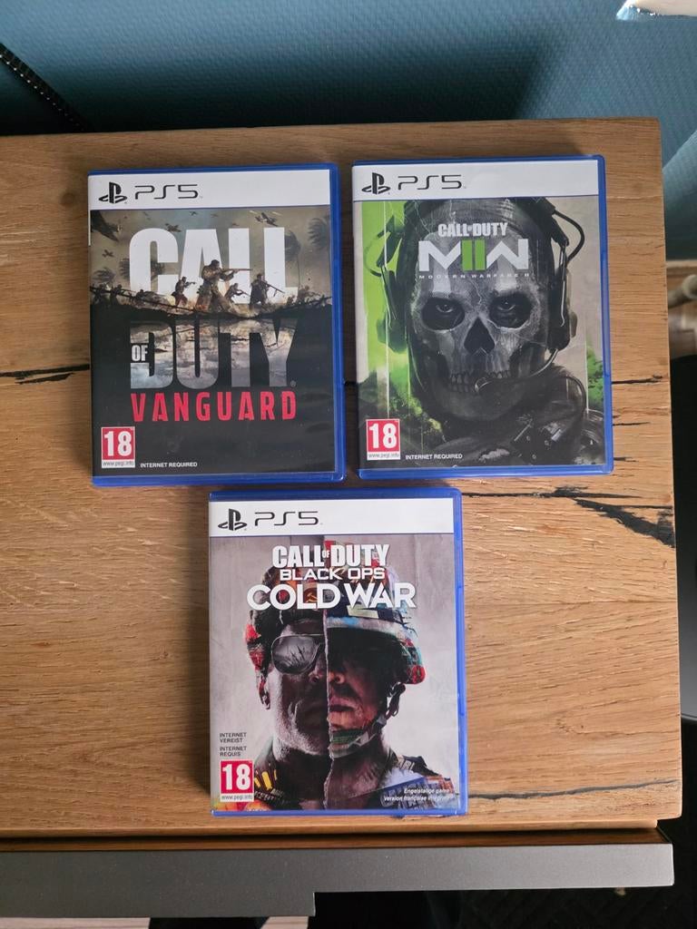 Call of Duty PS5 Bundel: Vanguard, MW2, Cold War, Online, Vanaf 18 jaar, Shooter, Ophalen of Verzenden