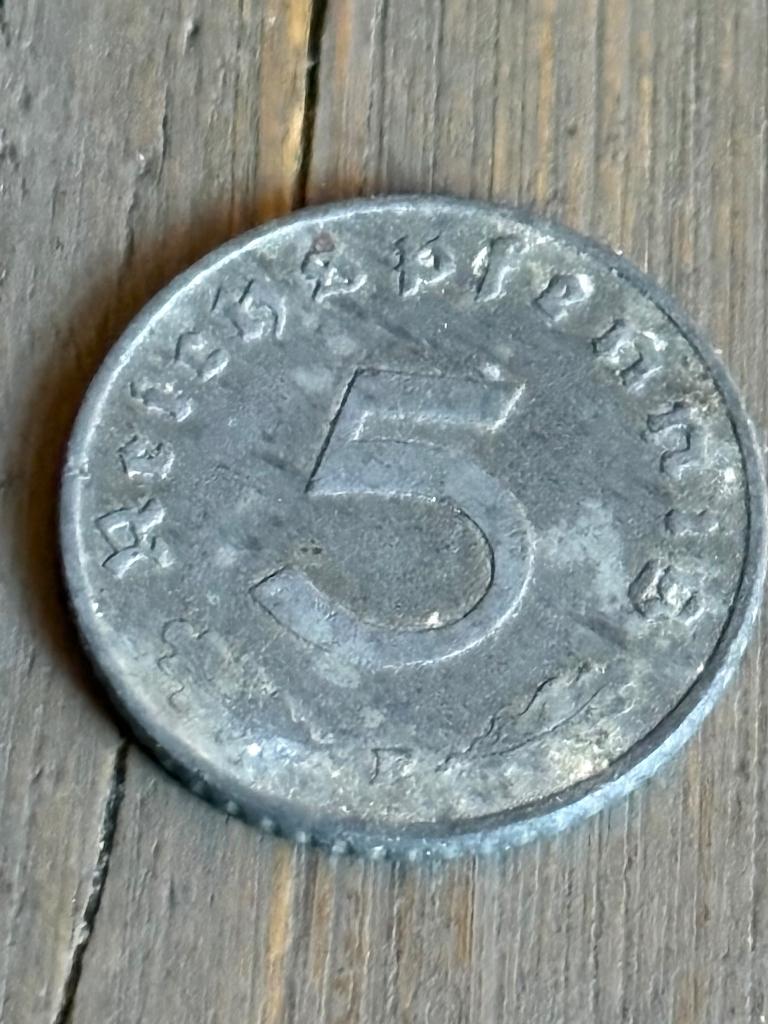 5 Pfennig 1941F met swastika, Postzegels en Munten, Ophalen of Verzenden, Duitsland, Losse munt