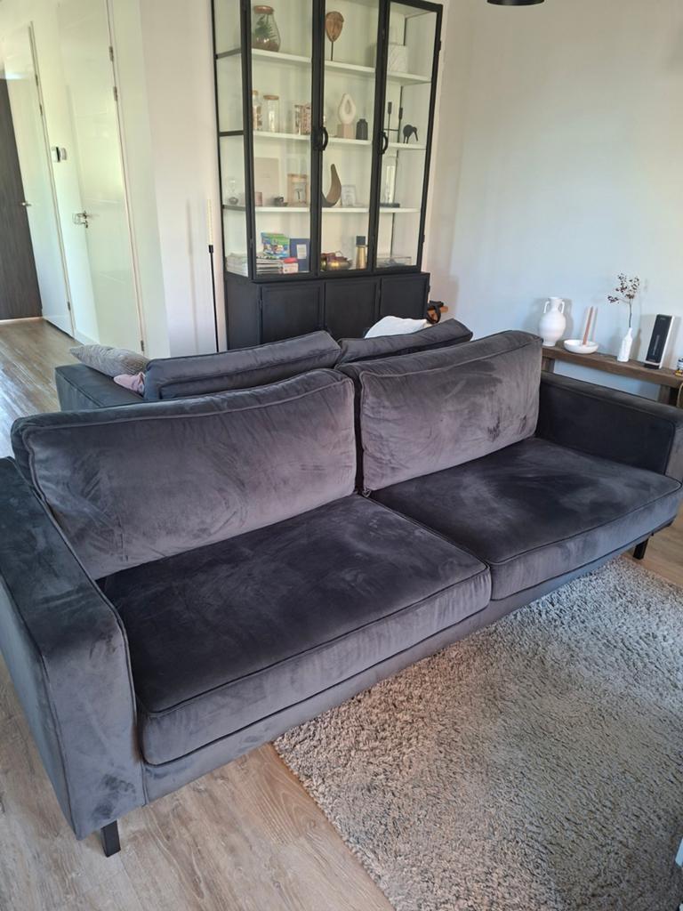 2,5 en 3 zitsbank + hocker Woood Robin, Ophalen, Gebruikt, 75 tot 100 cm, 200 tot 250 cm