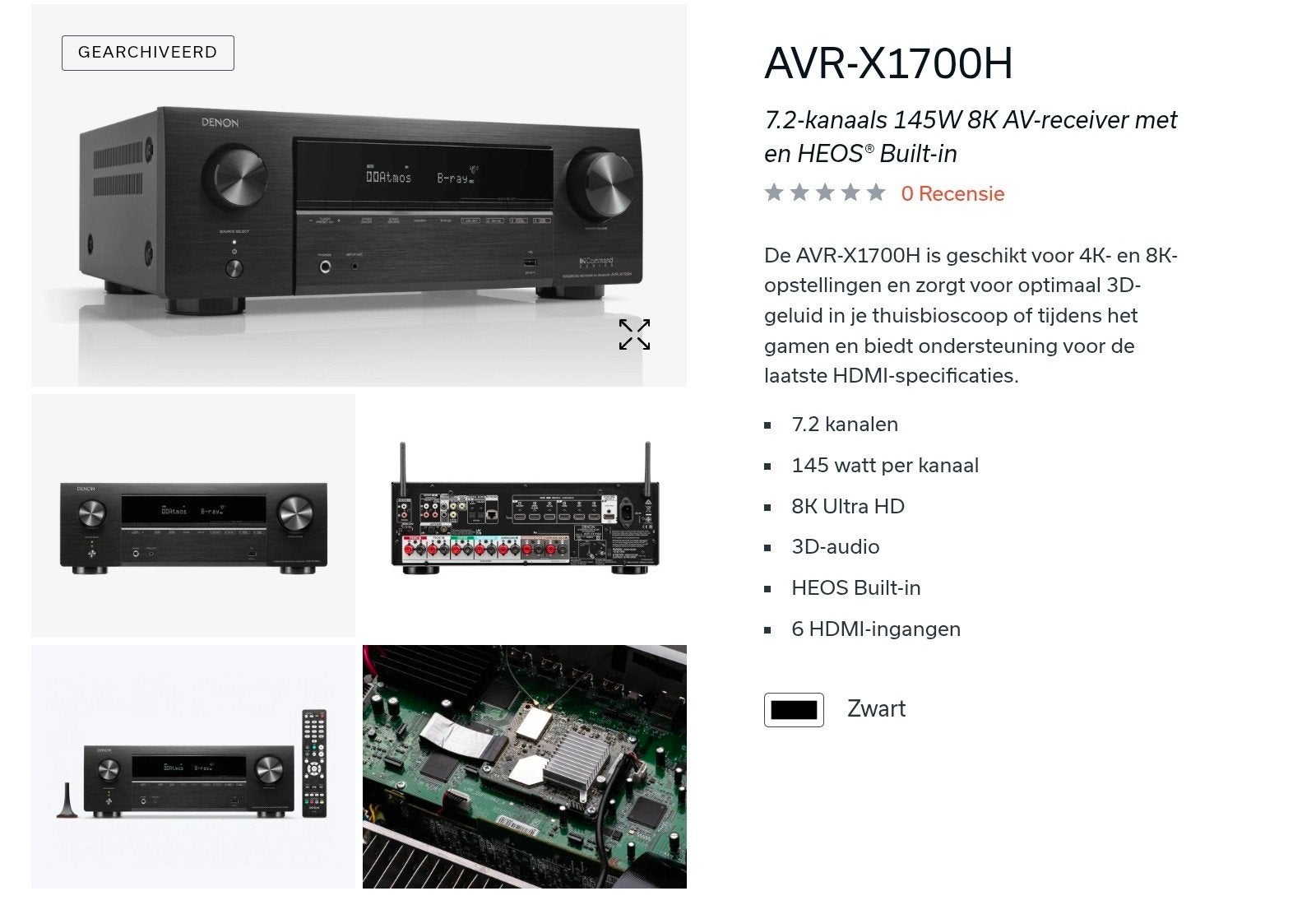 Denon AVR-X1700H 7.2-kanaals AV-receiver met Jamo S 809 HCS, Denon, Zo goed als nieuw, Speakers, Losse componenten