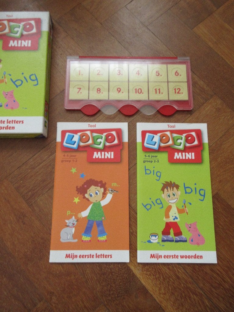 Loco Mini : doos + 2 boekjes Taal, Kinderen en Baby's, Speelgoed | Educatief en Creatief, Ophalen of Verzenden, Gebruikt, Taal en Lezen