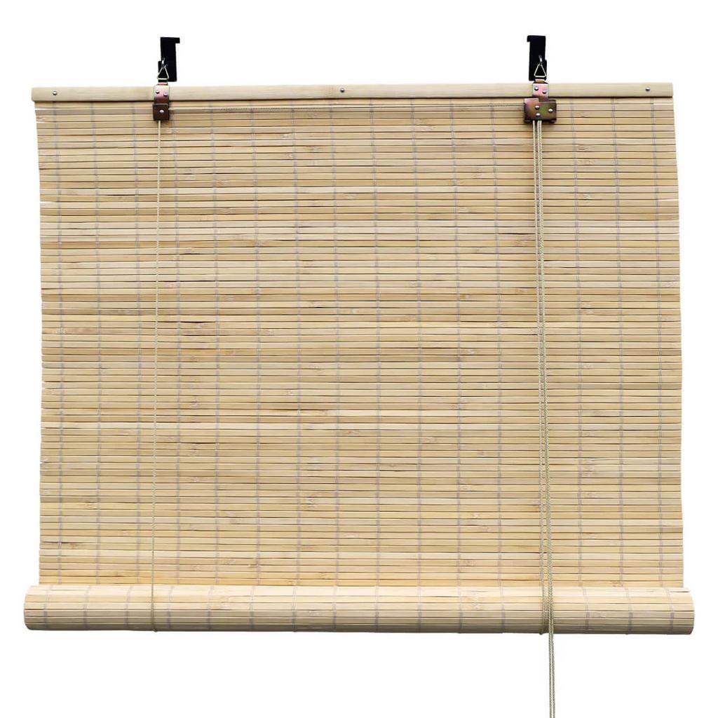 Bamboe rolgordijnen - 3x 80cm breed, 1x 150cm breed, Huis en Inrichting, Stoffering | Gordijnen en Lamellen, Gebruikt, 150 tot 200 cm