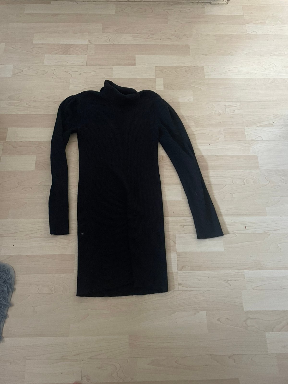 Zwarte wollen jurk met kraag  lange jurk 164, Zwart, Nieuw, Ophalen of Verzenden, Maat 34 (XS) of kleiner